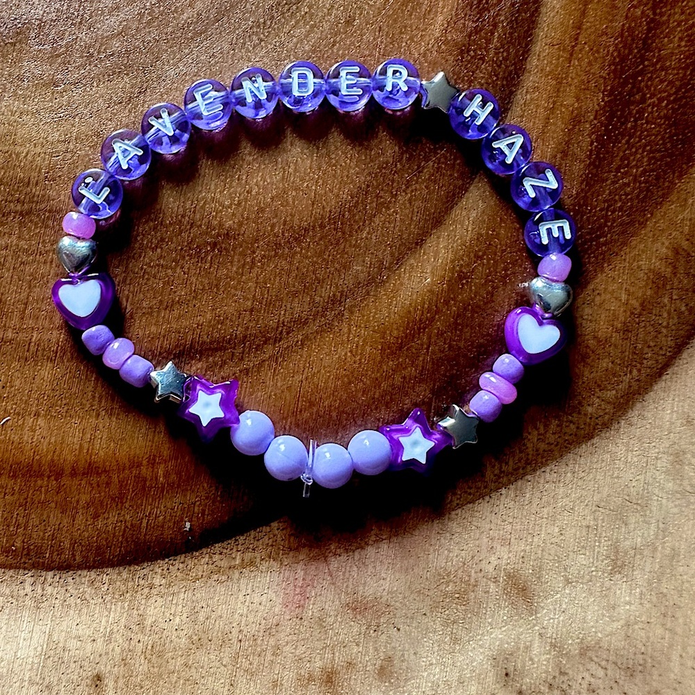Taylor Swift Handmade Friendship Beaded Bracelet
“Lavender Haze”